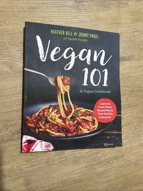 Other - Vegan 101 Cookbook by Heather Bell & Jenny Engel - Black Cover with Red Accent